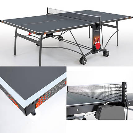 Складаний тенісний стіл для вулиці та закритих приміщень Garlando Performance Outdoor 4 mm Grey Сірий, фото 1