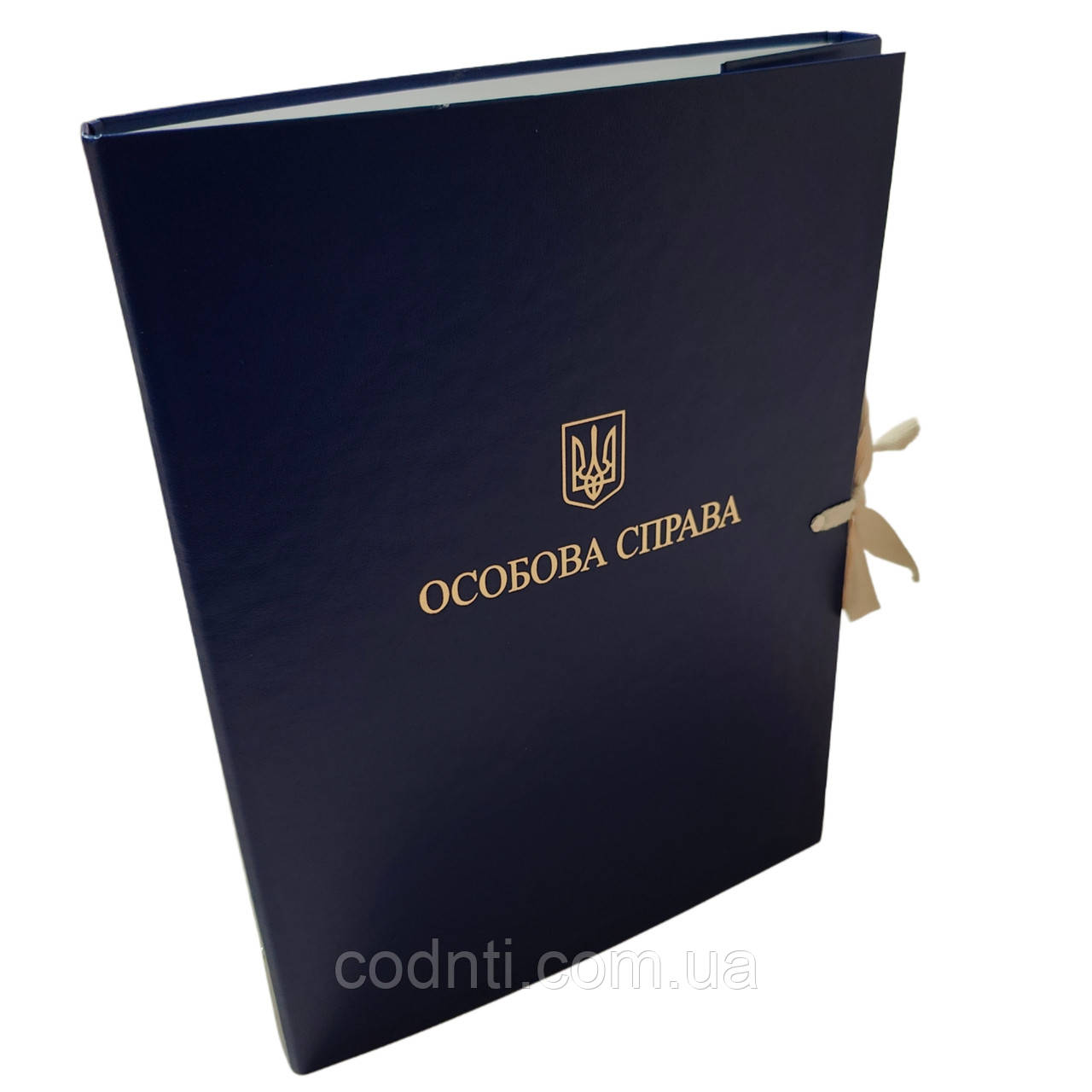Папка Особова Справа 20мм із бумвінілу з тисненням "під золото" А4 без клапанів на зав'язках