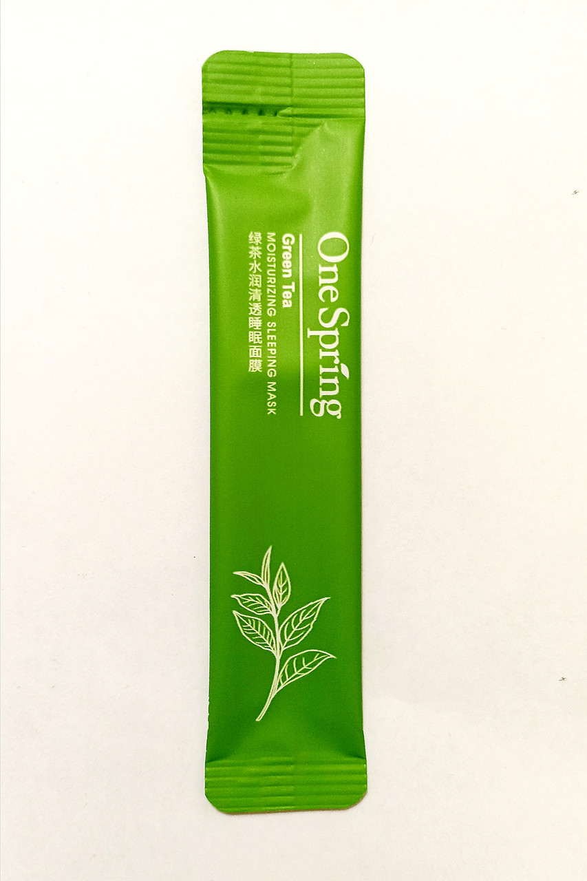 Нічна маска - стік для обличчя OneSpring Green Tea Moisturizing з екстрактом чайного дерева
