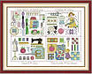 Набір для вишивання за нанесеною на канву схемою “Love Sewing ”. AIDA 14CT printed , 48*38см., фото 5