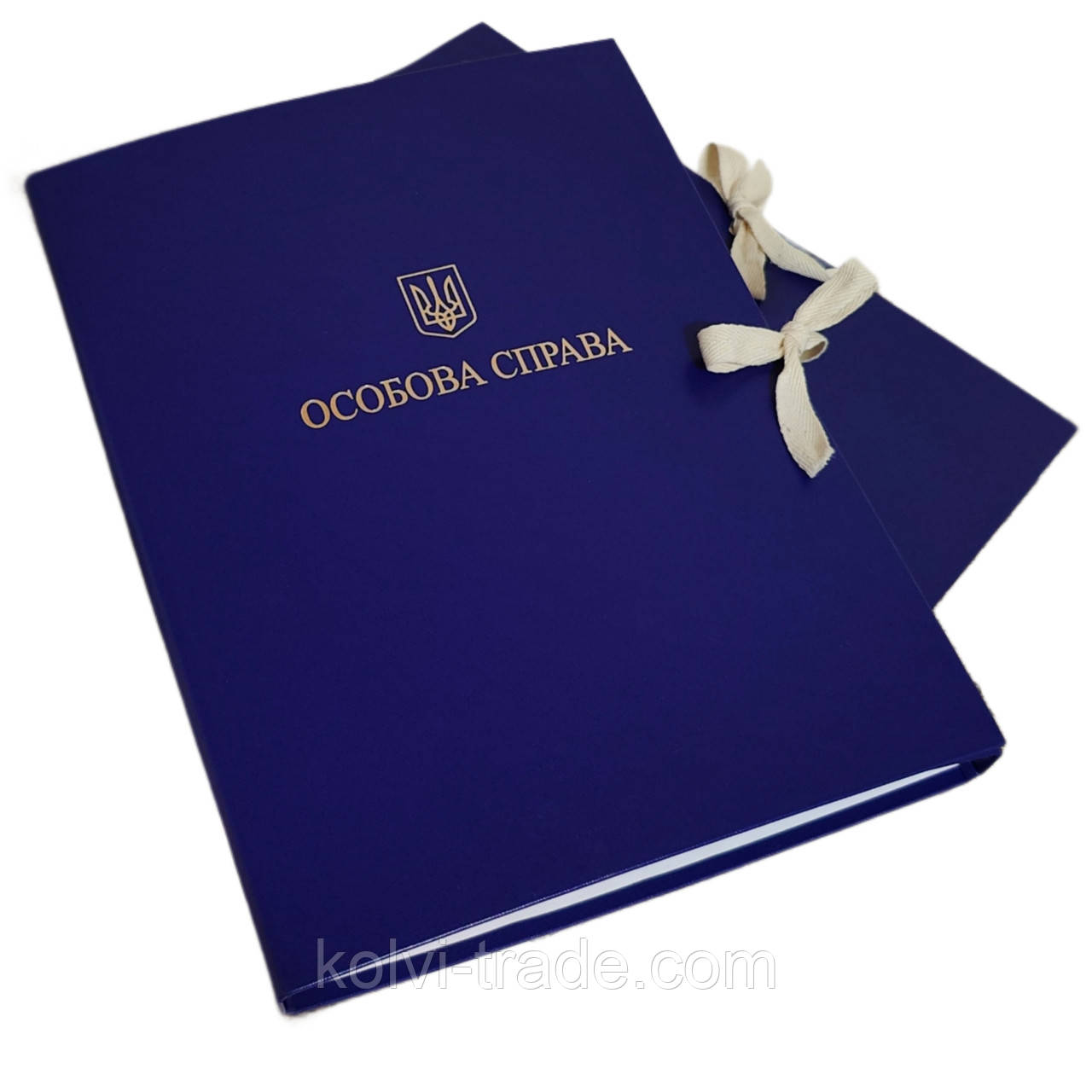 Папка "Особова справа" "під золото" тиснення, ф. А4, без клапанів, бумвініл 10 мм, фото 1