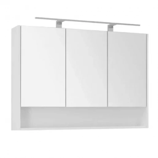 Горизонтальна шафа дзеркало у ванну 100 см завширшки Ювента Bennett Bennett-100 White (Mirror cabinet)