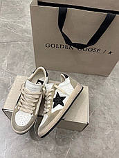 Жіночі коричневі сірі замшеві кросівки Golden Goose Super-Star із зіркою кеди, фото 6