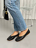 Балетки жіночі шкіряні чорні, фото 2