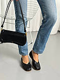 Балетки жіночі шкіряні чорні, фото 4