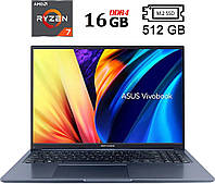 Ноутбук Asus Vivobook 16X M1603QA/ 16" (1920x1200)/ Ryzen 7 5800H/ 16 GB RAM/ 512 GB SSD/ Radeon RX Vega 8