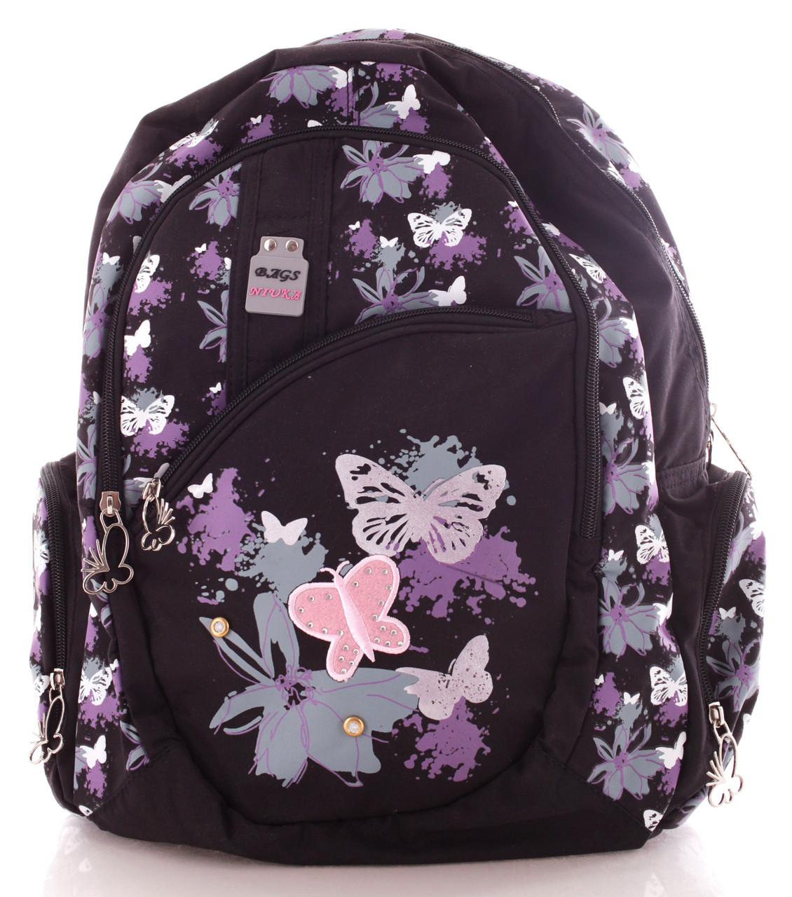 Яркий рюкзак Bag and backpack flowers, бабочки 15 л