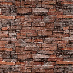 Самоклеюча декоративна 3D панель під цеглу червоний піщаник 700х770х5мм (058) SW-00000177