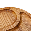 Менажниця дерев'яна 25 см кругла на 2 секції T45W250, фото 2