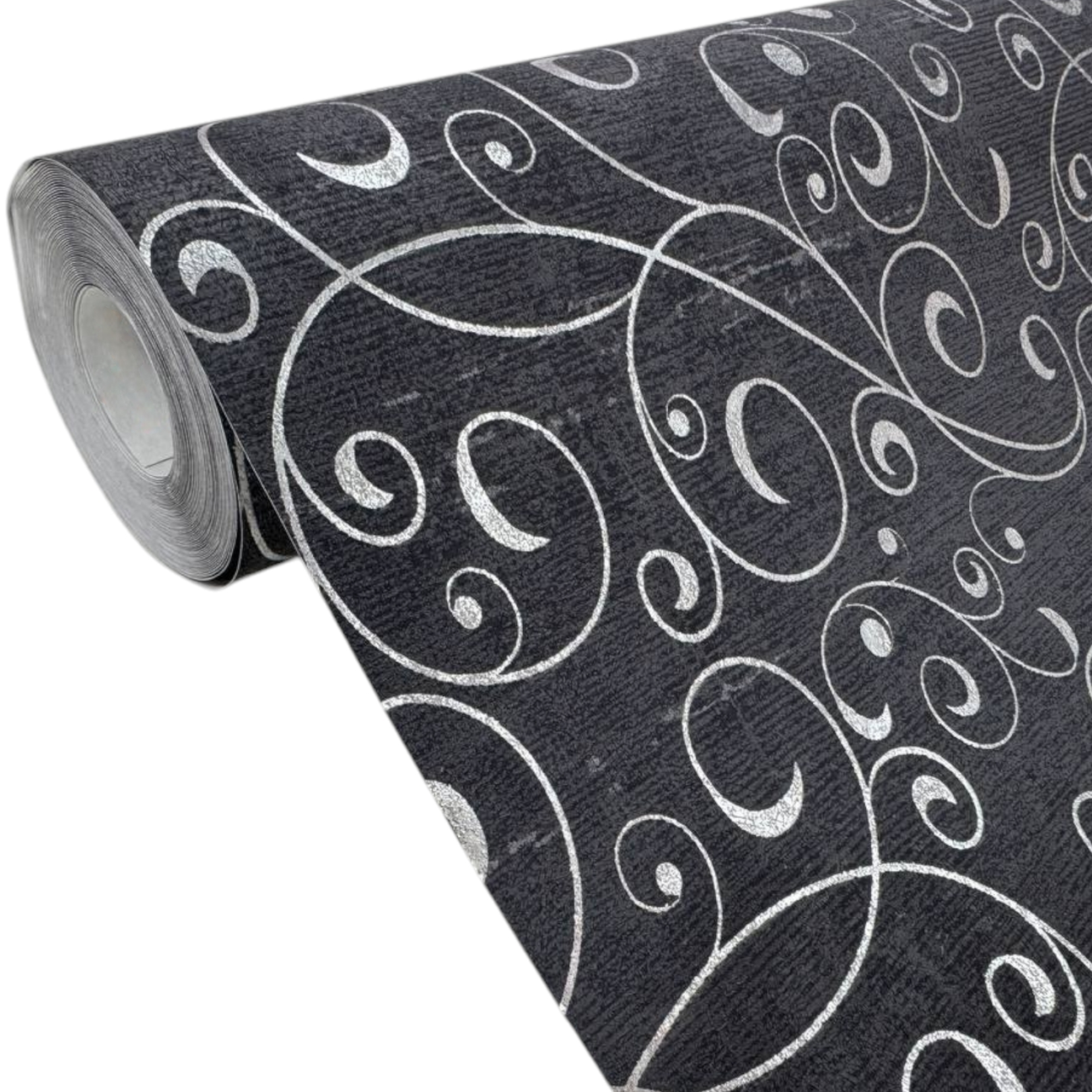 Шпалери вінілові 10.05 × 1.06 м Marburg, чорні для спальні, вітальні, кухні, коридору, ванної кімнати, фото 1