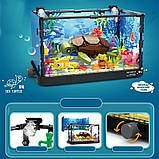 Конструктор A-Toys 7024 "Акваріум з черепахою рибами та рослинами" 753 дет зі світлом, фото 2