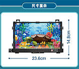 Конструктор A-Toys 7024 "Акваріум з черепахою рибами та рослинами" 753 дет зі світлом, фото 4