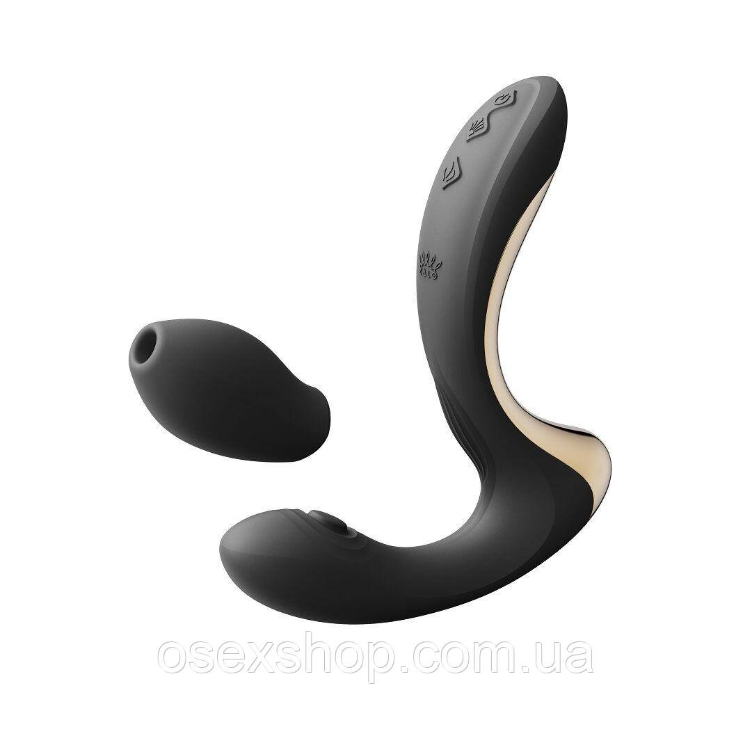 Вібратор-пульсатор із вакуумною насадкою Zalo — Talis G-Spot PulseWave Vibrator Obsidian Black