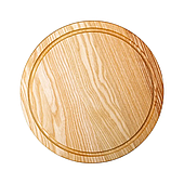 Обробна дерев'яна дошка кругла 30 см для подачі нарізки ясен