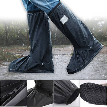 Водонепроникні чоботи-бахили для взуття від дощу та бруду 820-1 Чорні
