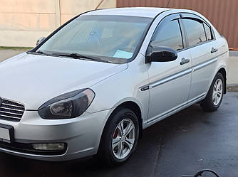 Накладки на дзеркала BMW-Style (2 шт) для Hyundai Accent 2006-2010 рр від VLF комп.