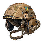 Шолом тактичний Fast TEAM WENDY Helmet NIJ IIIA + Навушники Walkers Razor Slim з чебурашкою + ліхтарик + кавер, фото 2