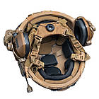 Шолом тактичний Fast TEAM WENDY Helmet NIJ IIIA + Навушники Walkers Razor Slim з чебурашкою + ліхтарик + кавер, фото 3