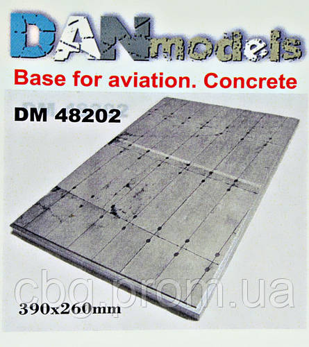 Подставка для моделей. Тема: Бетонка. Стоянка самолета (390x260 мм) 1: ...