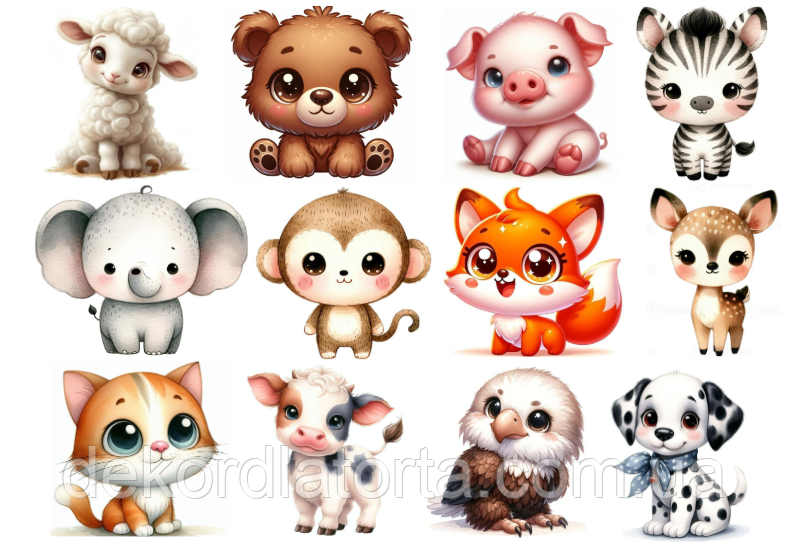 Вафельна картинка Тваринки 8441