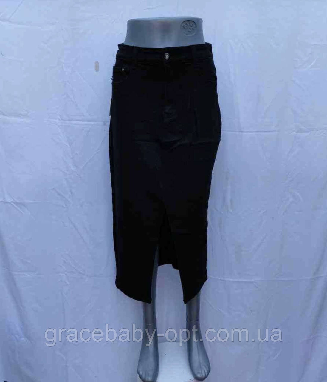 Спідниця джинсова жіноча оптом, L-4XL рр., № Si-GDQ875A, фото 1