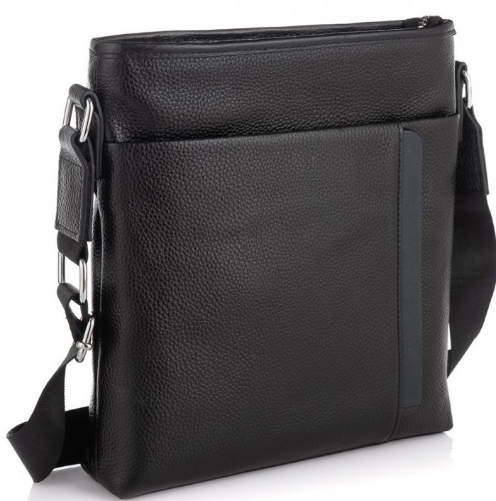 Чоловіча Сумка buuba з натуральної шкіри Tiding Bag чорна