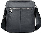 Чоловіча Сумка buuba з натуральної шкіри Tiding Bag чорна, фото 4