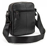 Чоловіча шкіряна Сумка buuba планшетка Tiding Bag чорна, фото 5