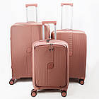 Валіза дорожня 3 в 1 трійка на колесах поліпропілен 75*50 см у різних кольорах Cans Синій, фото 4