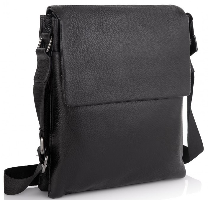 Чоловіча Сумка buuba з натуральної шкіри Tiding Bag чорна