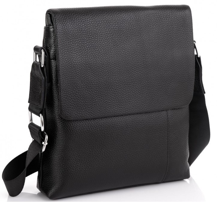 Сумка buuba чоловіча з натуральної шкіри Tiding Bag чорна