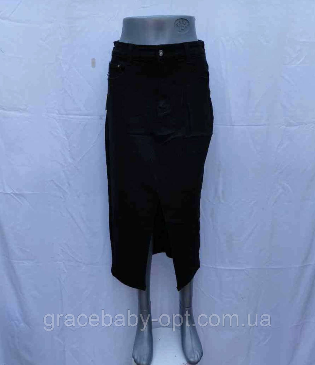 Спідниця джинсова жіноча оптом, L-4XL рр., № Si-GDQ876А, фото 1