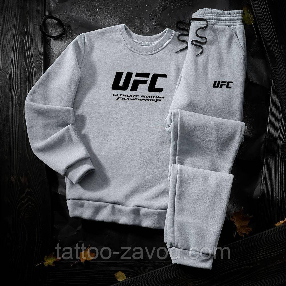 Теплий костюм чоловічий світшот+ штани тринитка на флісі S M L XL XXL
