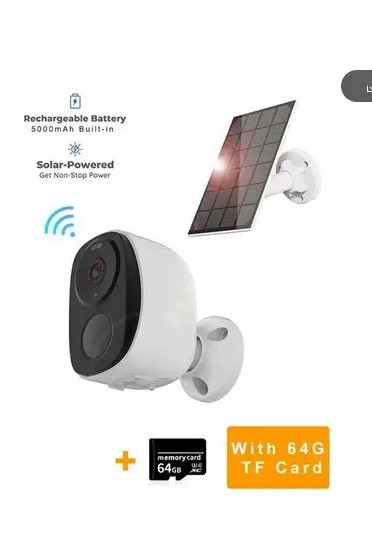 Wifi акумуляторна камера із сонячною панеллю IOT BW4 + карта памяти 64 гб
