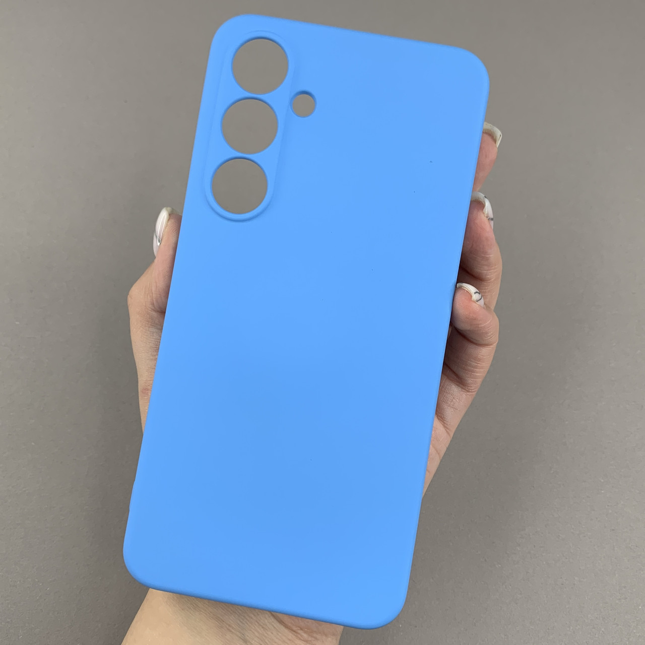 Чохол для Samsung Galaxy S24 FE матовий із захистом камери чохол на телефон самсунг с24 фе блакитний cfa