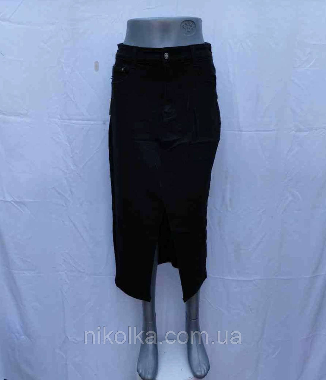 Спідниця джинсова жіноча оптом, L-4XL рр., арт. Si-GDQ875A, фото 1