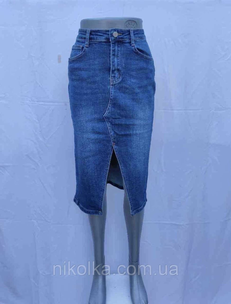 Спідниця джинсова жіноча оптом, L-4XL рр., арт. Si-GDQ876В, фото 1