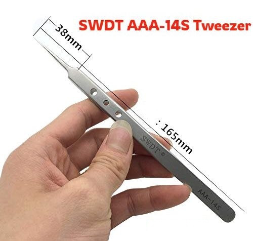 Пінцет SWDT AAA-14S з якісної сталі, тонкі голки
