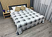 Плед-покривало Decorator WellSoft BLUERRED CELL Світло-сірий з сірим, фото 2