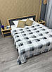 Плед-покривало Decorator WellSoft BLUERRED CELL Світло-сірий з сірим, фото 5