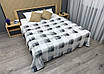 Плед-покривало Decorator WellSoft BLUERRED CELL Світло-сірий з сірим, фото 9