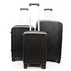 Валіза дорожня 3 в 1 трійка на колесах поліпропілен 74,5*47 см у різних кольорах Cans Голубий, фото 6