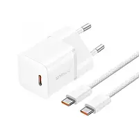 Мережевий зарядний пристрій для телефона Baseus (P10110900213-01) GaN5 Fast Charger (mini) Type-C (тато) - Type-C (тато), 1 м