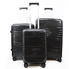 Валіза дорожня 3 в 1 трійка на колесах поліпропілен 74*47 см у різних кольорах Cans Зелений, фото 3