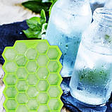 Силіконова форма для льоду Соти з кришкою, фото 7