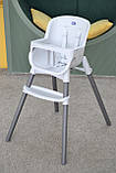 Стільчик для годування Chicco Polly Zest, light grey, фото 4