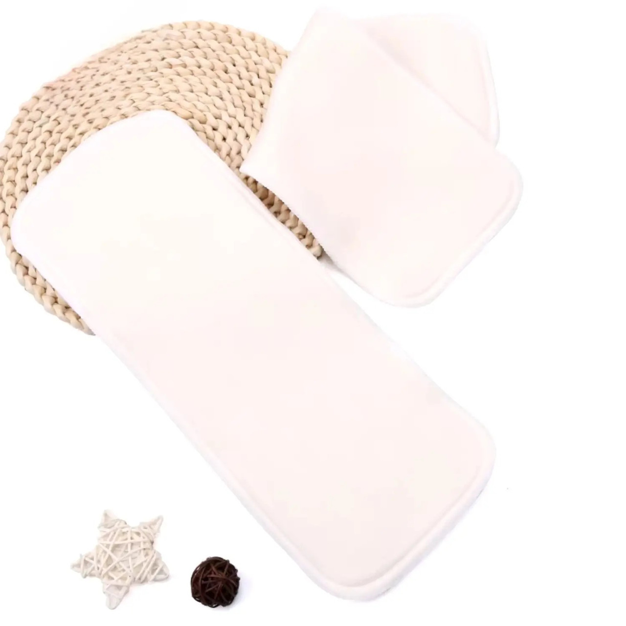 Багаторазовий вкладиш для підгузків з 4 шарів бамбуково-бавовняної тканини, фото 1