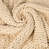 Обтяжений плед із синелі крупної в'язки 150x200 см, 3,18 кг, фото 4