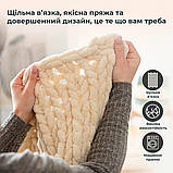 Обтяжений плед із синелі крупної в'язки 150x200 см, 3,18 кг, фото 10