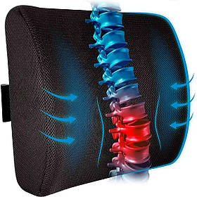 Подушка під поперек ортопедична з піни з ефектом пам'яті на крісло